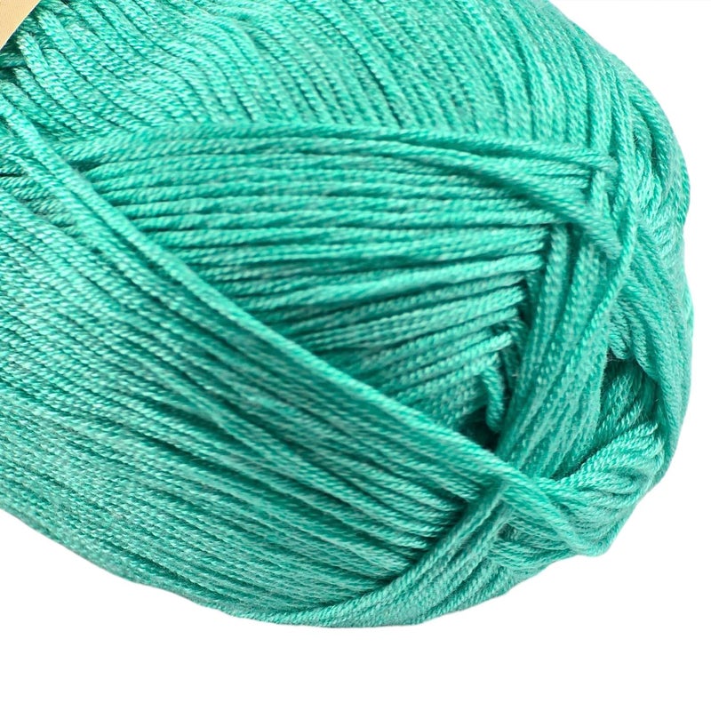 Yonkey Monkey 10-Pack of Yonkey Monkey 500 Grams Yarn - 70% Rayon derived from Bamboo, 30% Cotton - Imported - Light Green 9071 - Image 3